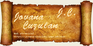 Jovana Ćuzulan vizit kartica